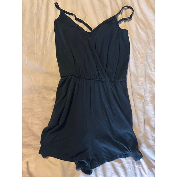 Meundies black spaghetti strap romper women's size L cute trendy versatile - Picture 1 of 6